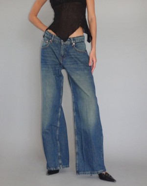 Motel Rocks Roomy Extra Weite Low Rise Jeans Damen Hellblau | OXN7311YJ