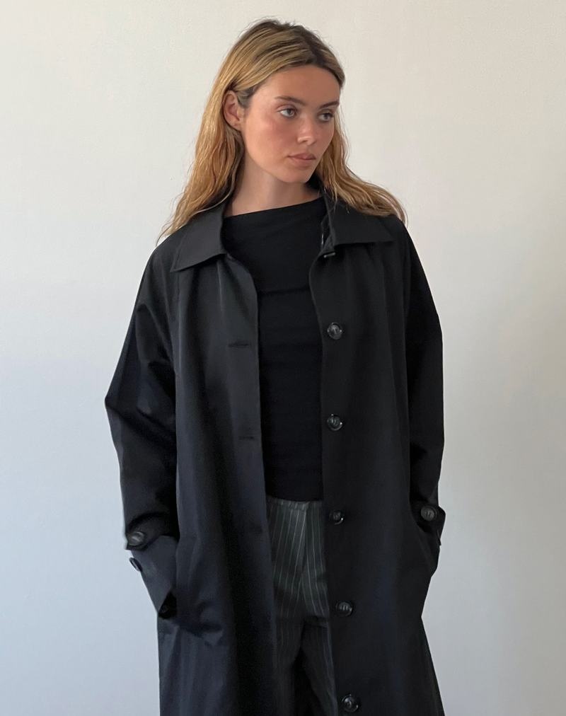 Motel Rocks Assa Trenchcoat Damen Schwarz | MDC4690DJ