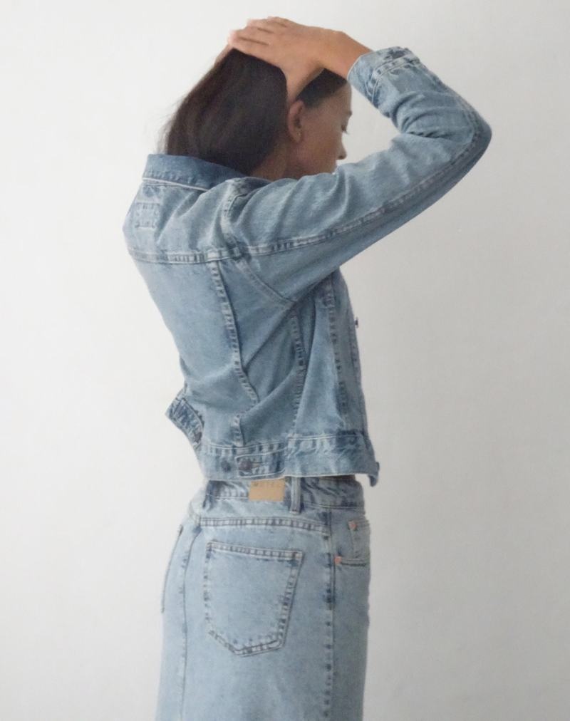 Motel Rocks Fitted Jeansjacken Damen Blau | PAM5830PW