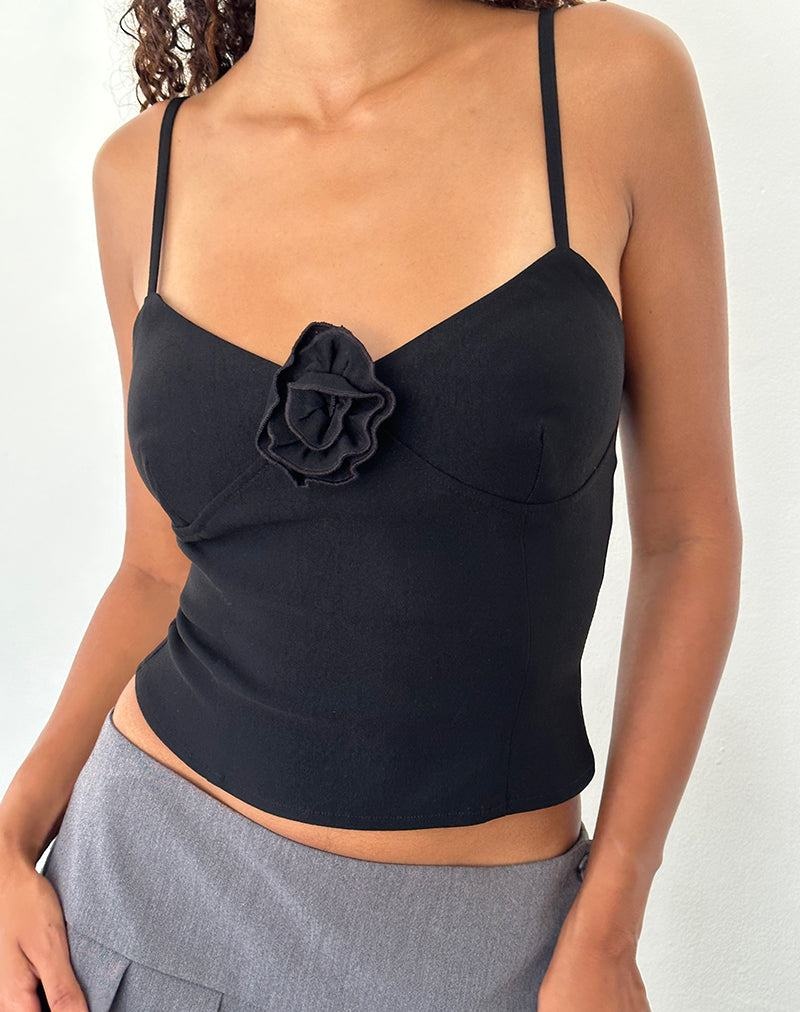 Motel Rocks Indus Cami Tanktop Damen Schwarz | TLD7567NR