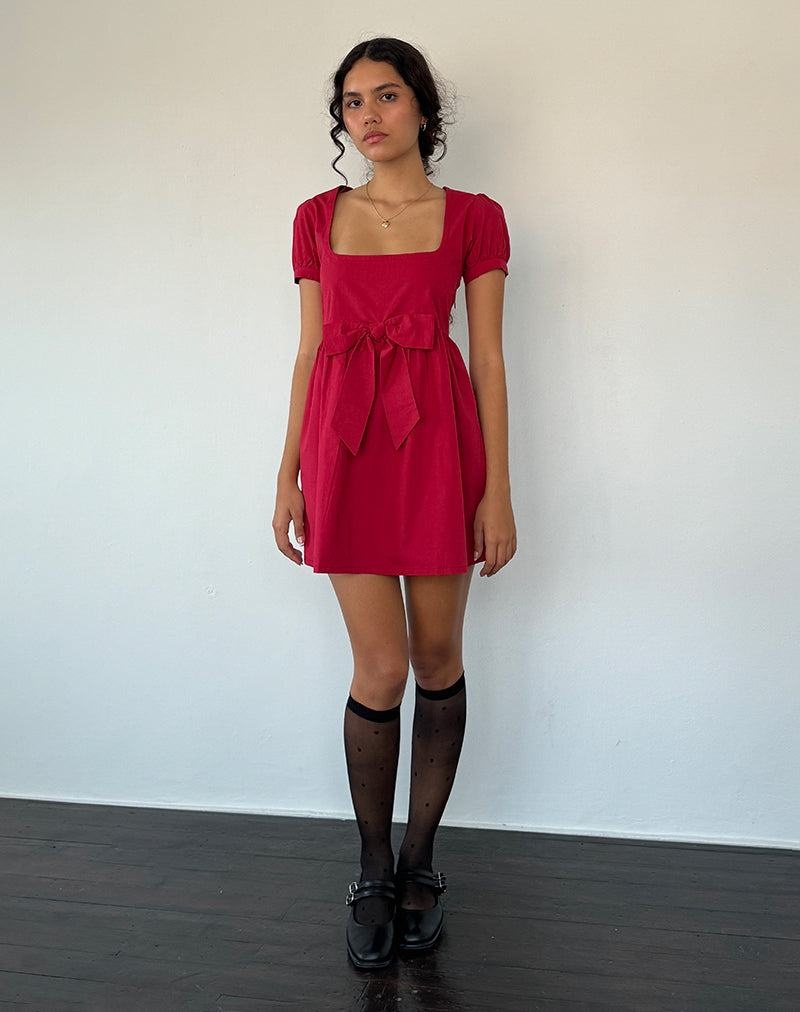 Motel Rocks Leshiana Minikleid Damen Rot | MSE2247WO