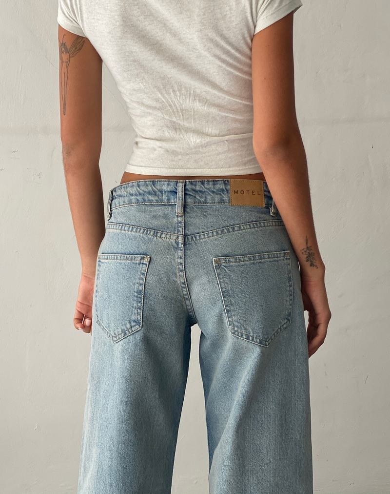 Motel Rocks Low Rise Parallel Jeans Damen Hellblau | JEF7686VJ