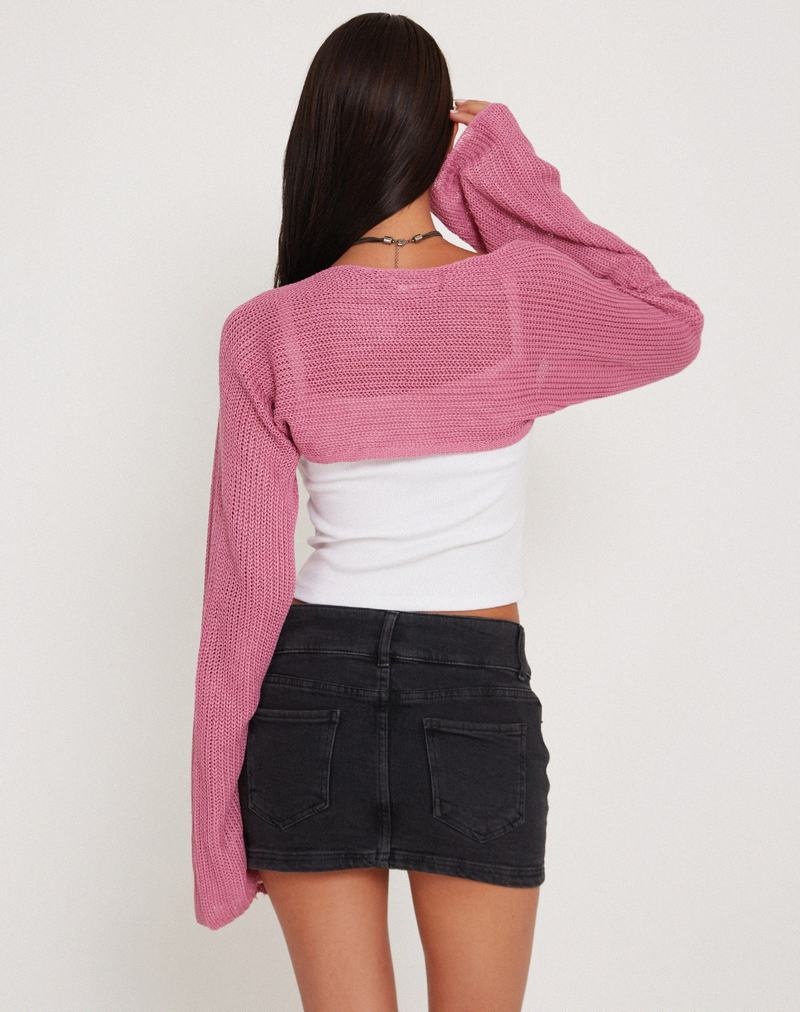 Motel Rocks Nobila Shrug Pullover Damen Rosa | RZZ4569SX