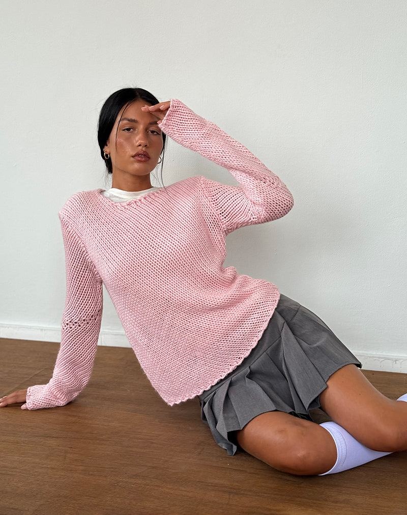 Motel Rocks Ranvir Gestrickt Pullover Damen Rosa | KOR9365YE