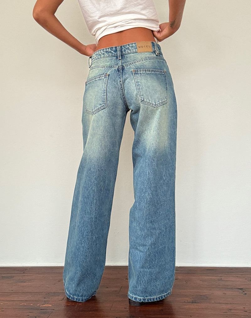 Motel Rocks Roomy Extra Weite Low Rise Jeans Damen Grün | SPV830KX