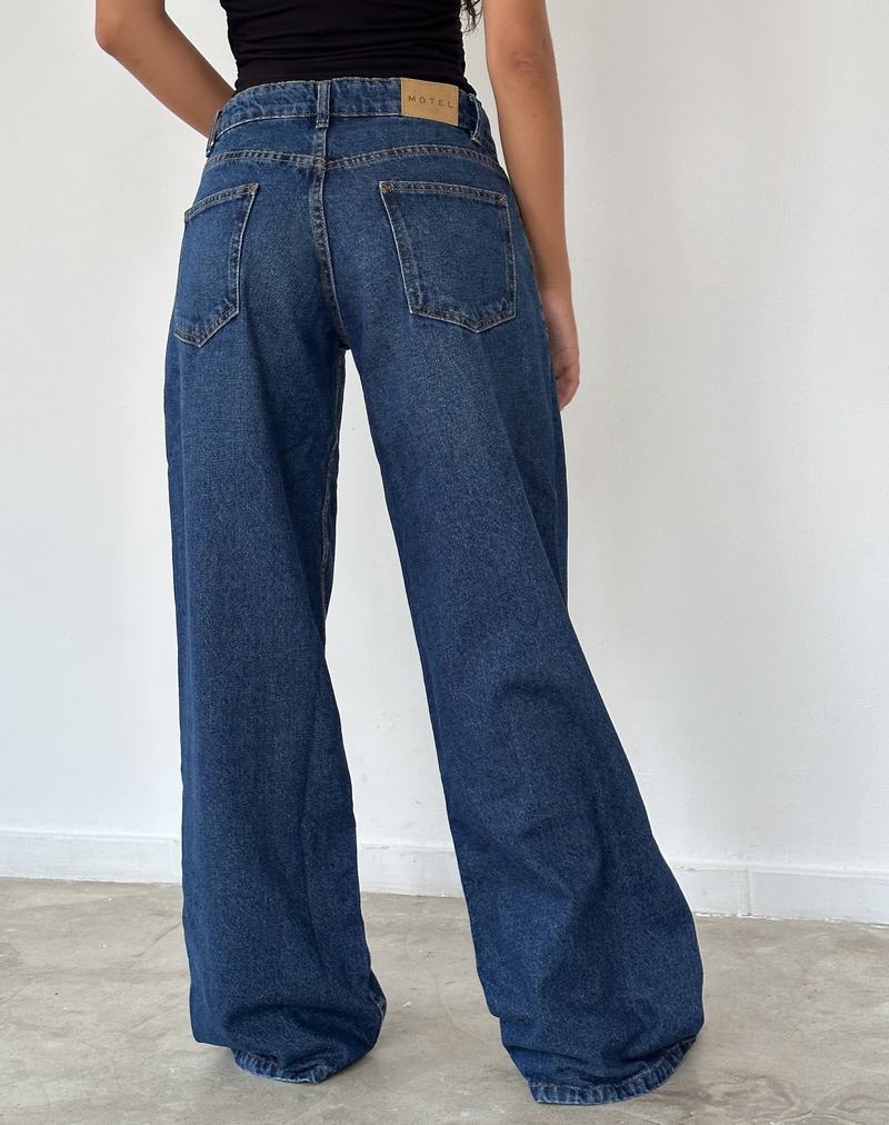 Motel Rocks Roomy Extra Weite Low Rise Jeans Damen Dunkelblau | MHX9812LF